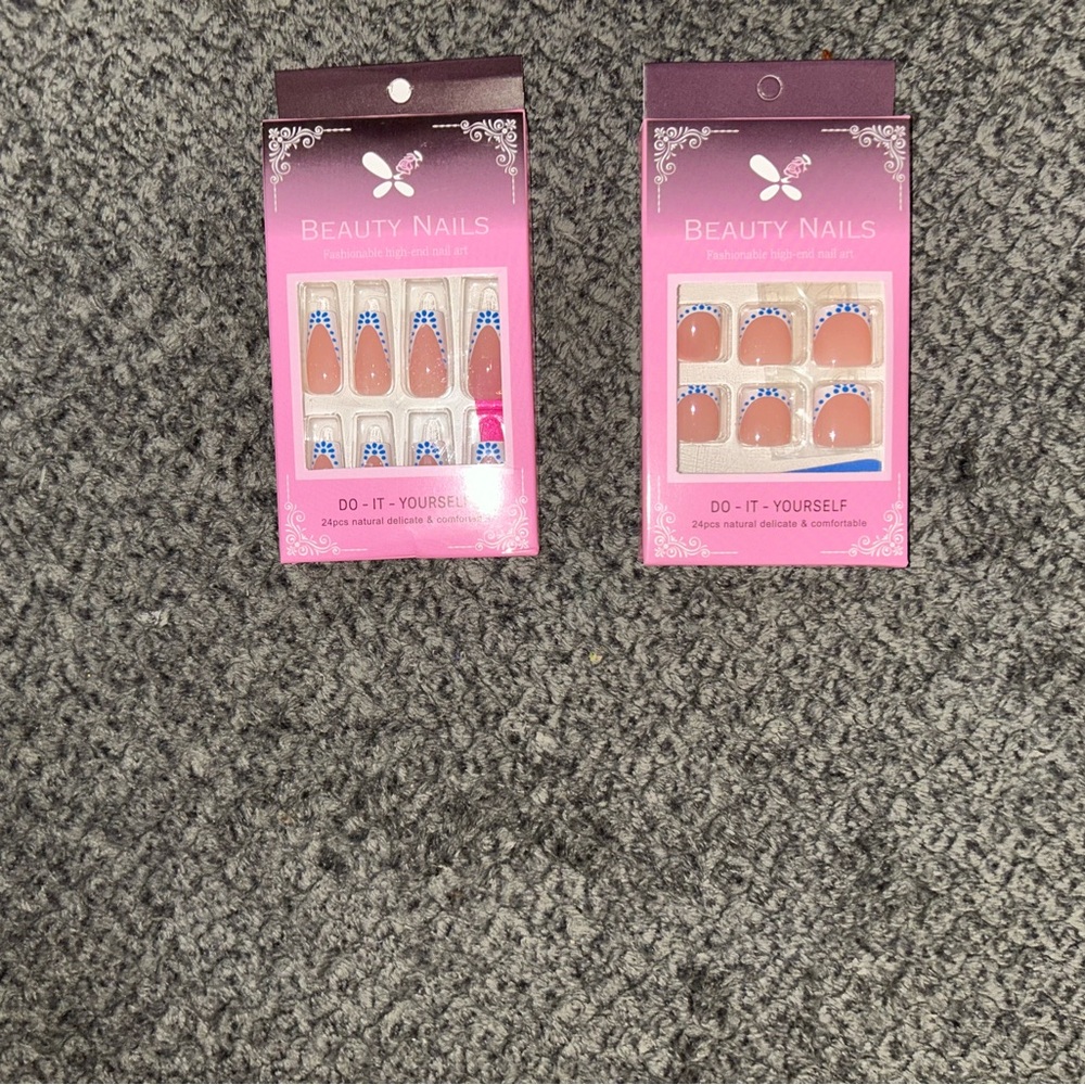 1- Set of Leopard Faux Finger Nails &  1-Set of Leopard Faux Toe Nails